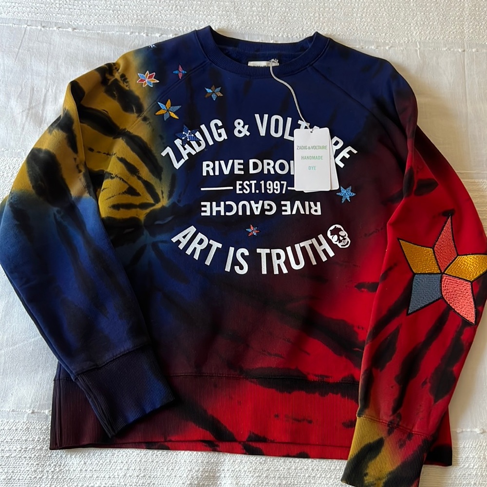 NWT Zadig & Voltaire Tie Dye Sweatshirt